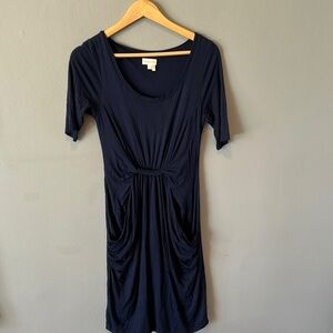 Anthropologie Meadow rue small navy dress with pockets‎